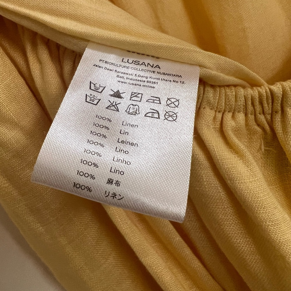 NWT Lusana Jorden Open Back Yellow Midi Dress - Picture 11 of 11